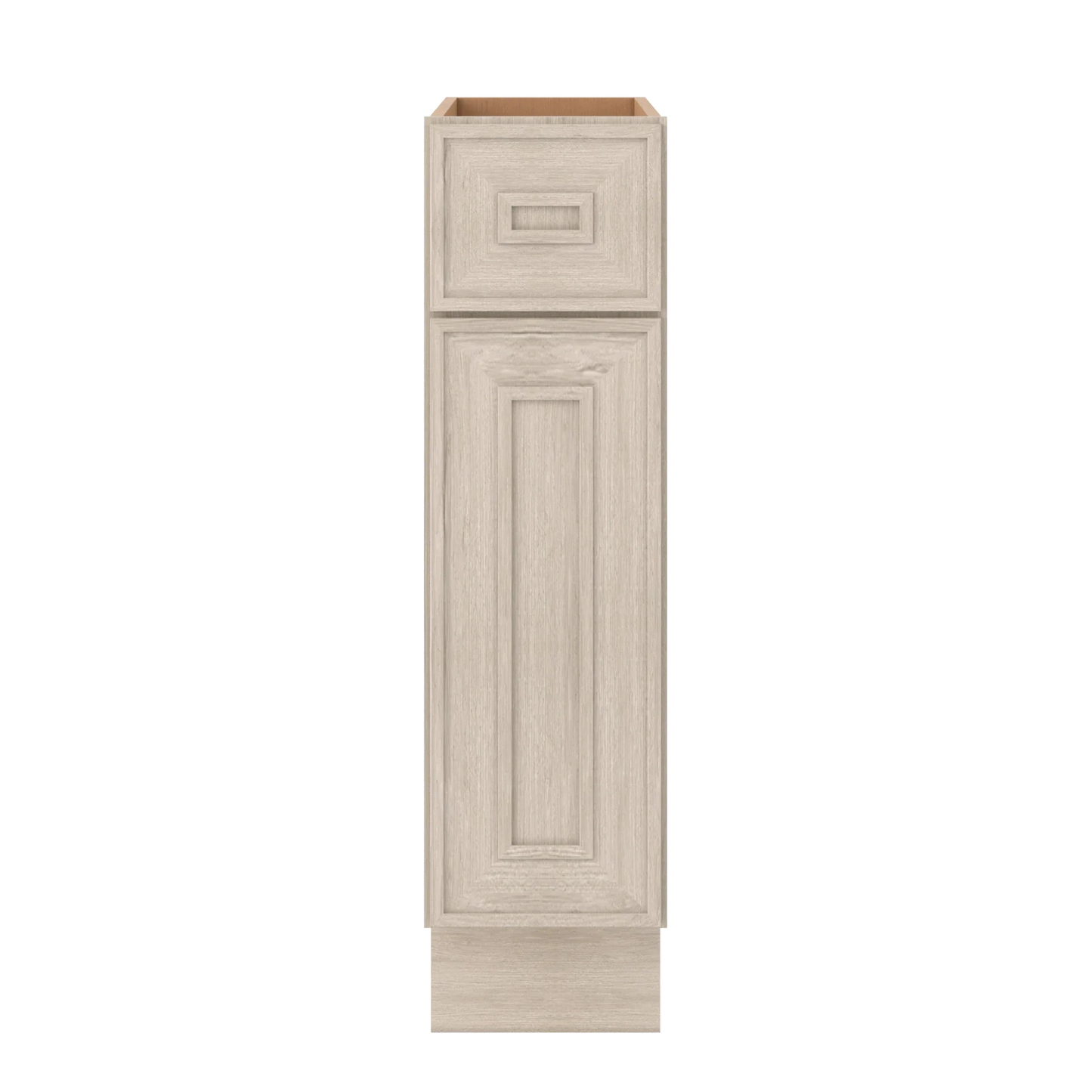 Ivory Elegant Craftsman Shaker B09 base cabinet – close front view, RTA kitchen cabinet