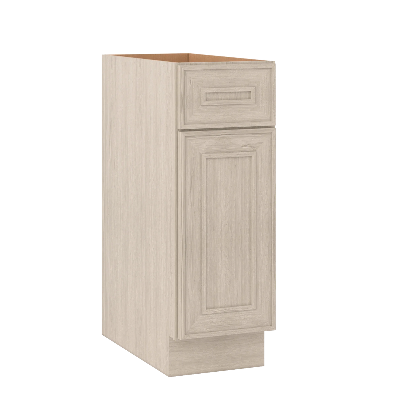 Ivory Elegant Craftsman Shaker B12 base cabinet – close angle view, RTA kitchen cabinet