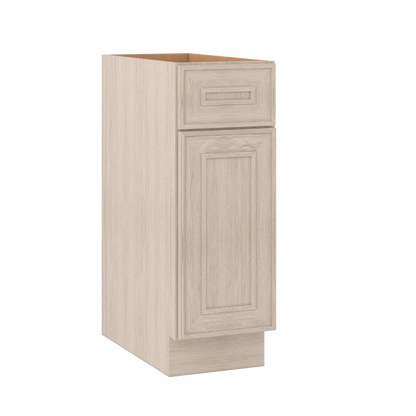 Ivory Elegant Craftsman Shaker B12 base cabinet – close angle view, RTA kitchen cabinet