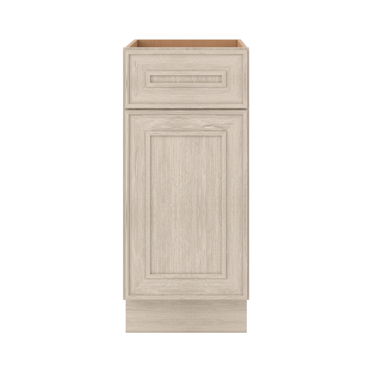 Ivory Elegant Craftsman Shaker B15 base cabinet – close front view, RTA kitchen cabinet