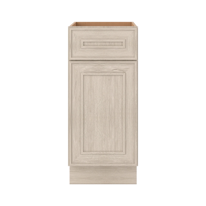 Ivory Elegant Craftsman Shaker B15 base cabinet – close front view, RTA kitchen cabinet