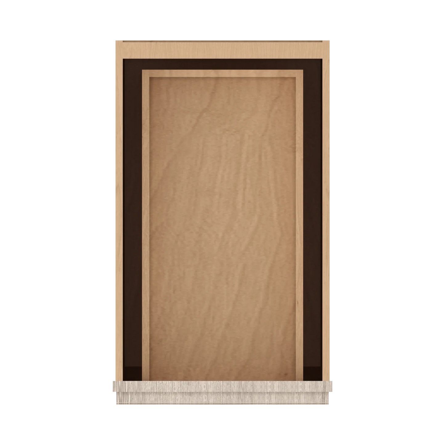 Ivory Elegant Craftsman Shaker B15 base cabinet – top view, RTA kitchen cabinet