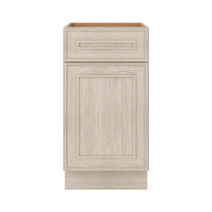Ivory Elegant Craftsman Shaker B18 base cabinet – close front view, RTA kitchen cabinet