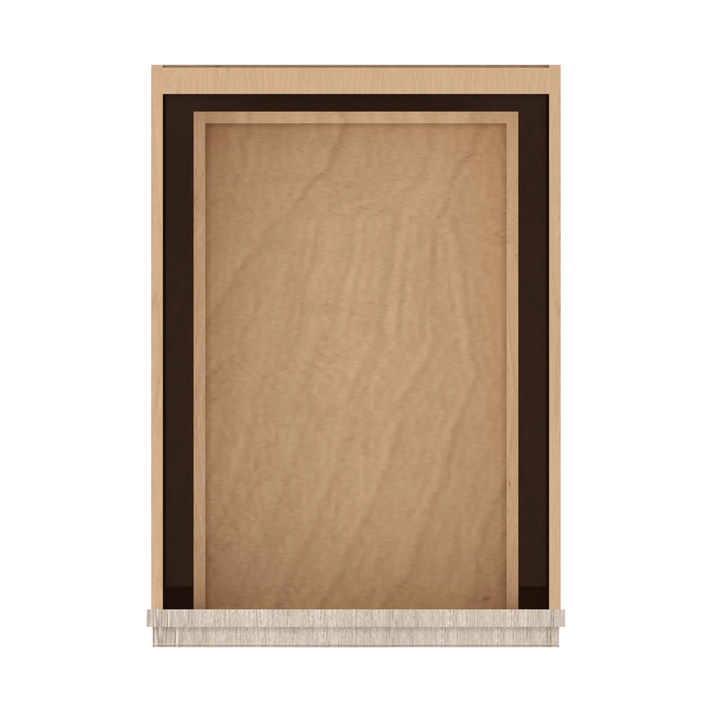 Ivory Elegant Craftsman Shaker B18 base cabinet – top view, RTA kitchen cabinet