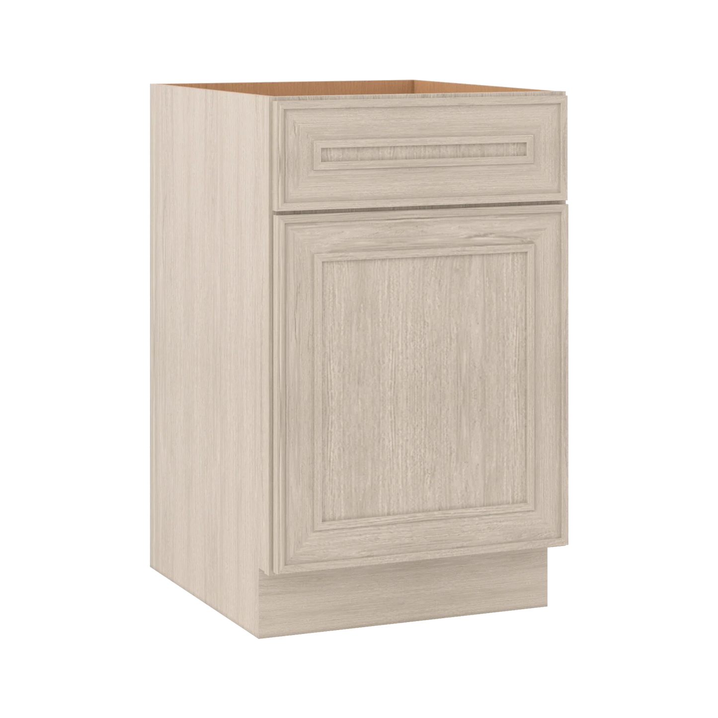 Ivory Elegant Craftsman Shaker B21 base cabinet – close angle view, RTA kitchen cabinet