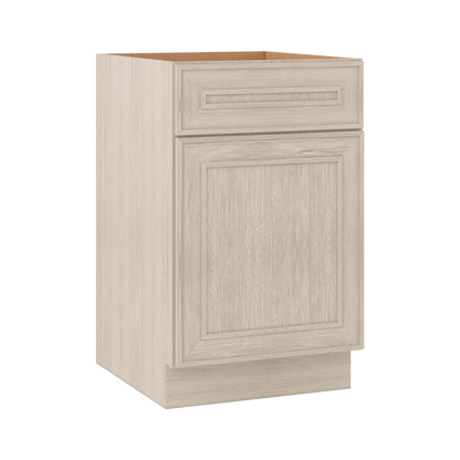 Ivory Elegant Craftsman Shaker B21 base cabinet – close angle view, RTA kitchen cabinet