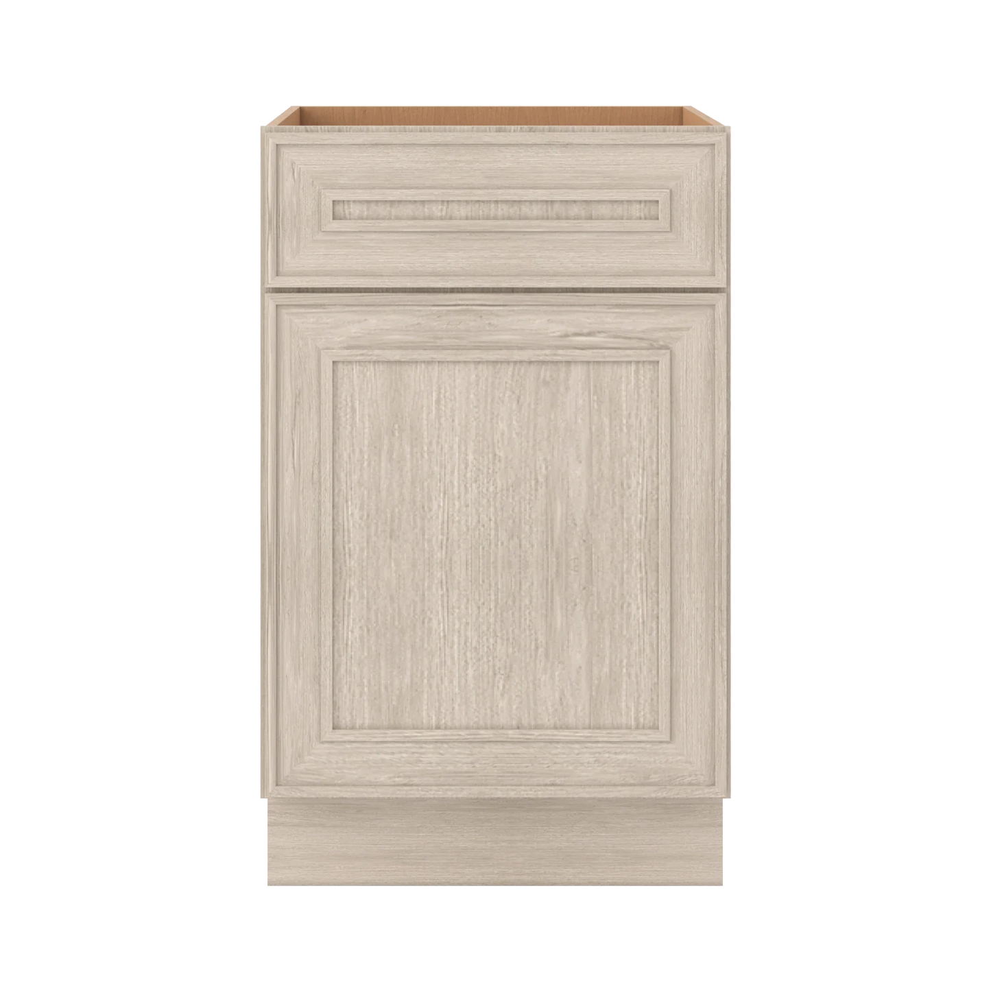 Ivory Elegant Craftsman Shaker B21 base cabinet – close front view, RTA kitchen cabinet