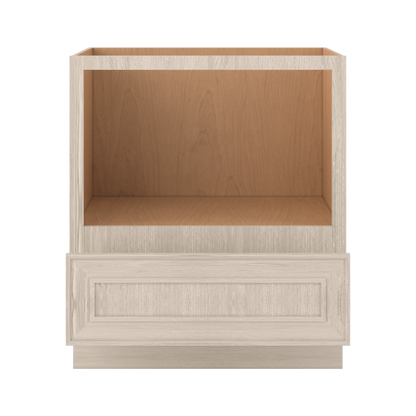 Ivory Elegant Craftsman Shaker B30MW base cabinet – open front view, RTA kitchen cabinet