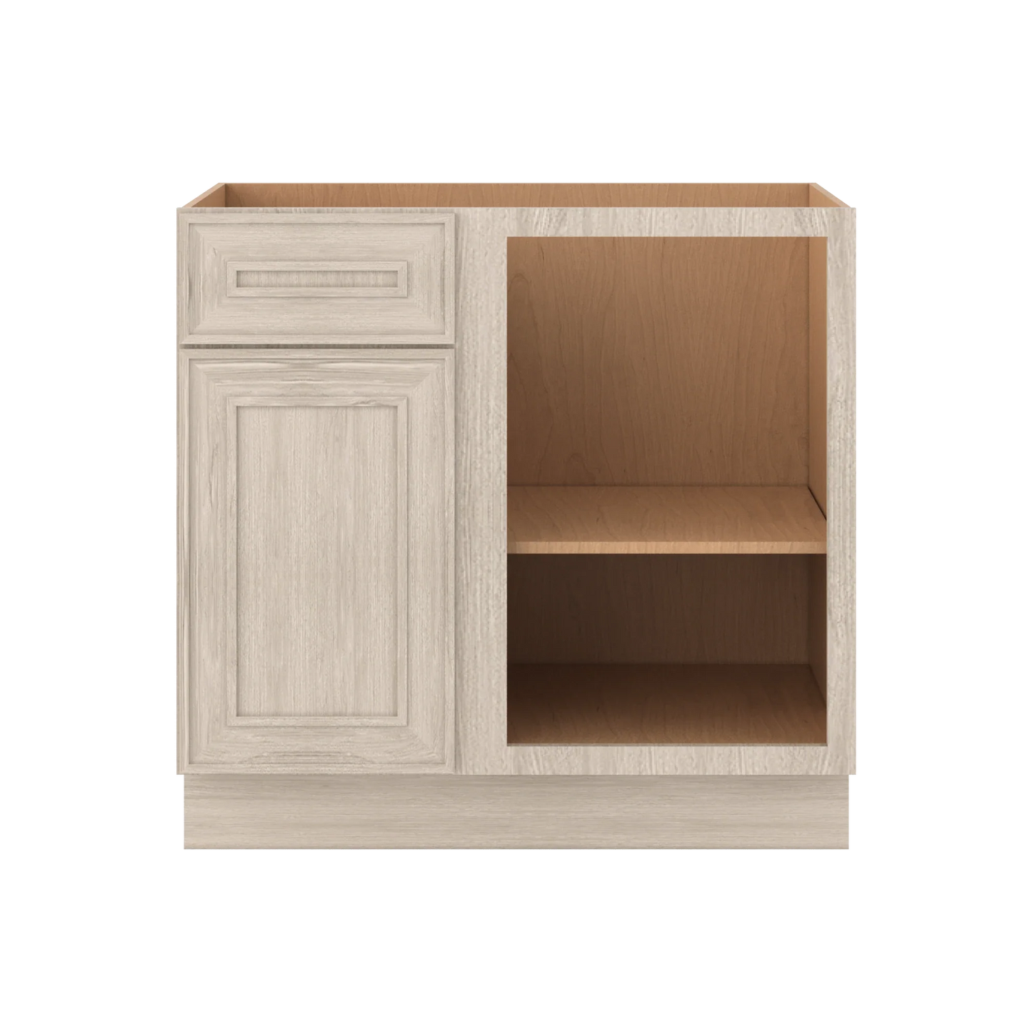 Ivory Elegant Craftsman Shaker BBC36 base cabinet – close front view, RTA kitchen cabinet