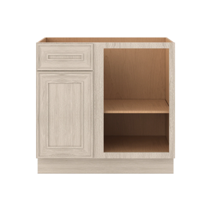 Ivory Elegant Craftsman Shaker BBC36 base cabinet – close front view, RTA kitchen cabinet