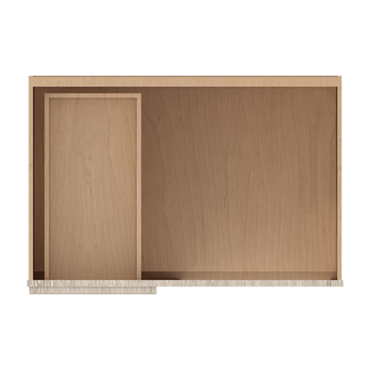 Ivory Elegant Craftsman Shaker BBC36 base cabinet – top view, RTA kitchen cabinet