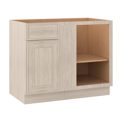 Ivory Elegant Craftsman Shaker BBC42 base cabinet – close angle view, RTA kitchen cabinet