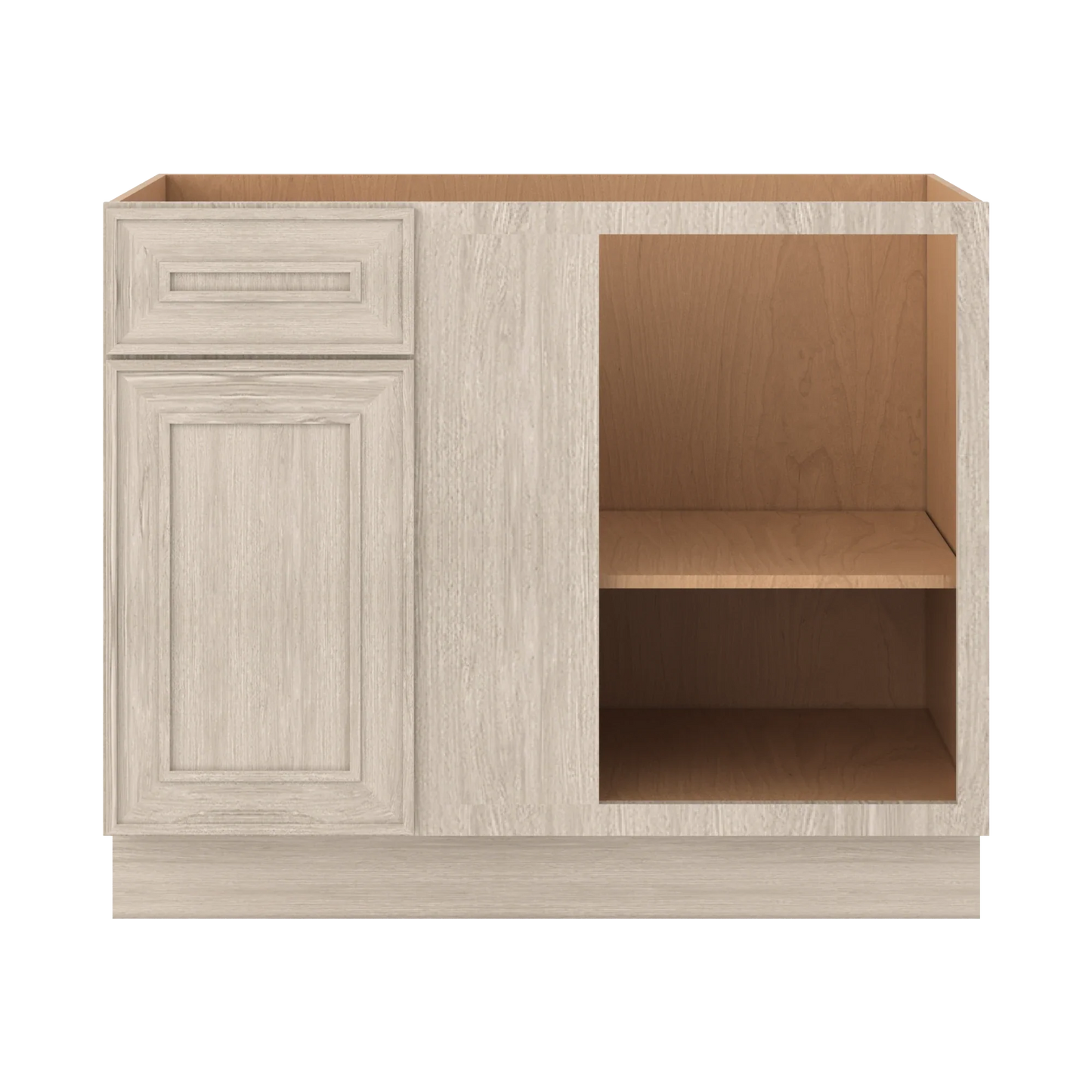 Ivory Elegant Craftsman Shaker BBC42 base cabinet – close front view, RTA kitchen cabinet