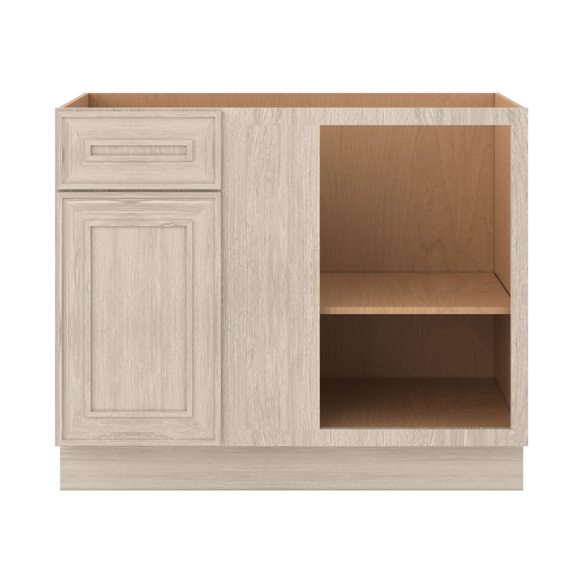 Ivory Elegant Craftsman Shaker BBC42 base cabinet – close front view, RTA kitchen cabinet