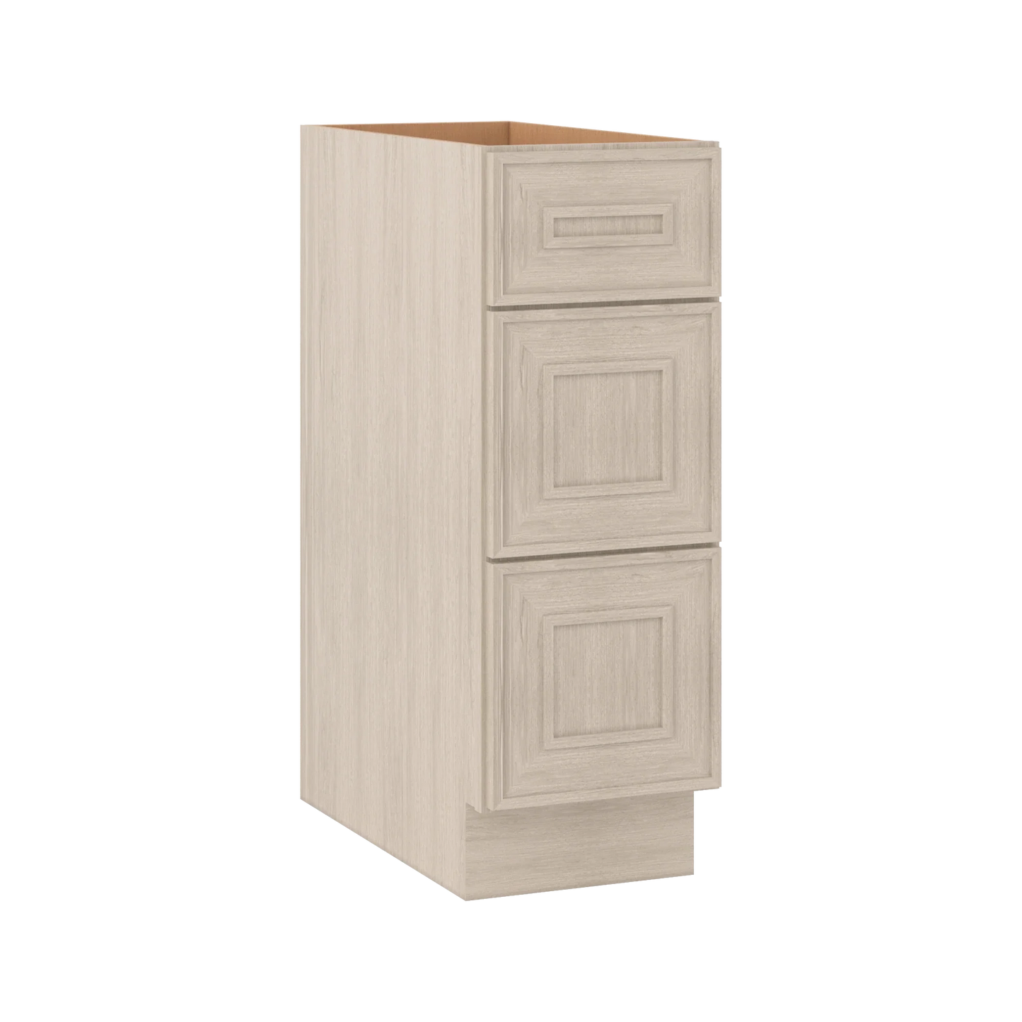 Ivory Elegant Craftsman Shaker DB12 base cabinet – close angle view, RTA kitchen cabinet