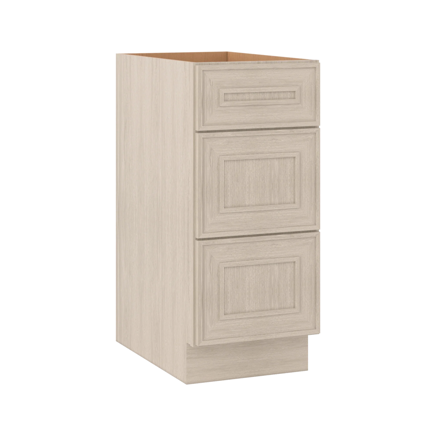 Ivory Elegant Craftsman Shaker DB15 base cabinet – close angle view, RTA kitchen cabinet