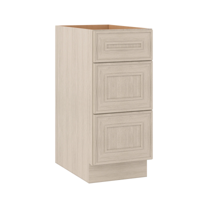 Ivory Elegant Craftsman Shaker DB15 base cabinet – close angle view, RTA kitchen cabinet
