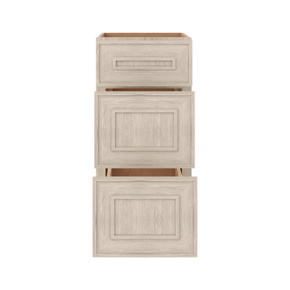 Ivory Elegant Craftsman Shaker DB15 base cabinet – open front view, RTA kitchen cabinet