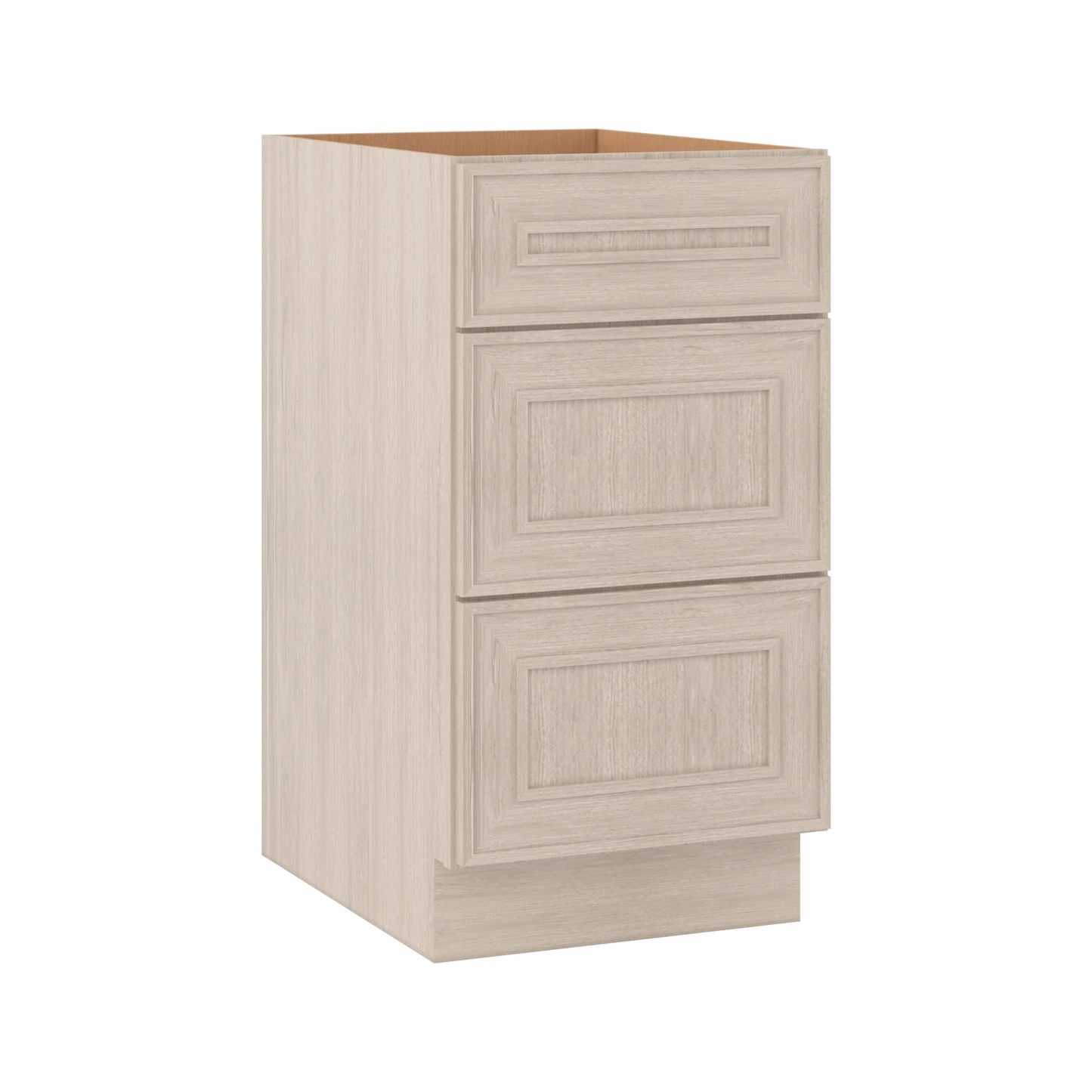 Ivory Elegant Craftsman Shaker DB18 base cabinet – close angle view, RTA kitchen cabinet