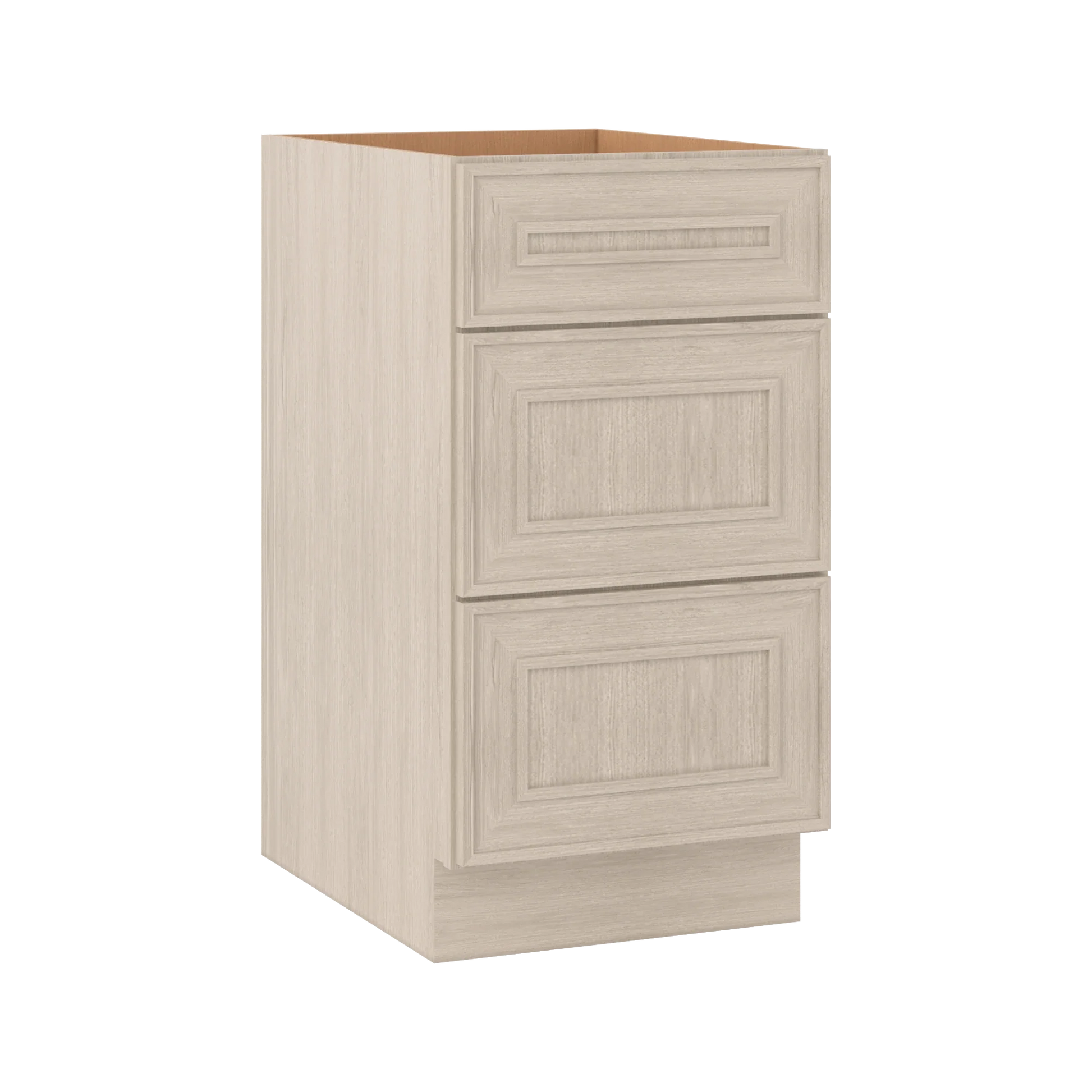 Ivory Elegant Craftsman Shaker DB18 base cabinet – close angle view, RTA kitchen cabinet