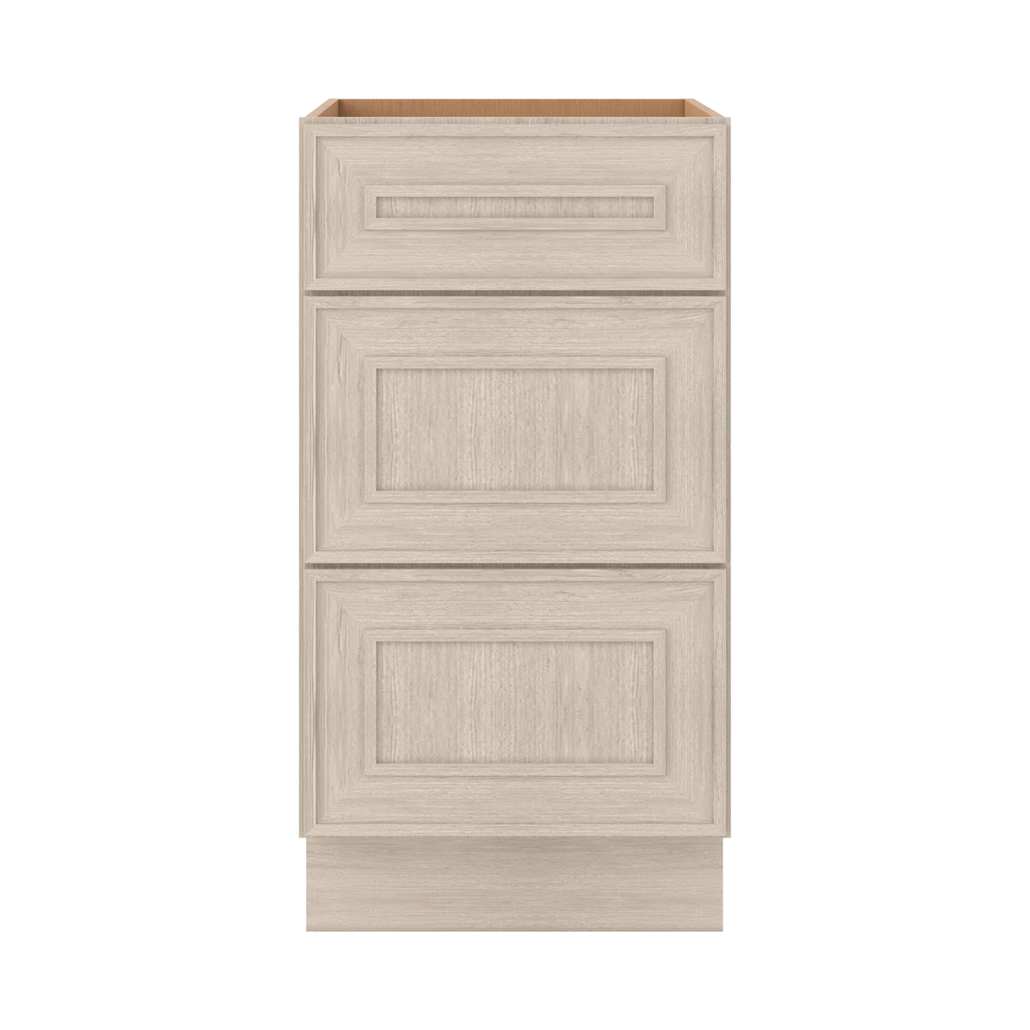Ivory Elegant Craftsman Shaker DB18 base cabinet – close front view, RTA kitchen cabinet