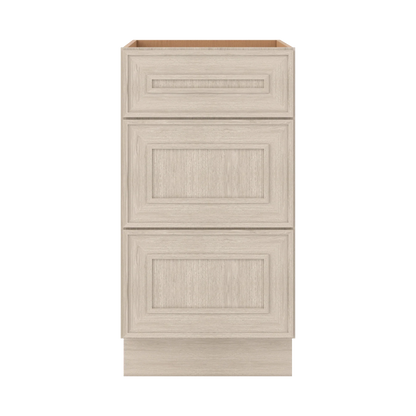Ivory Elegant Craftsman Shaker DB18 base cabinet – close front view, RTA kitchen cabinet