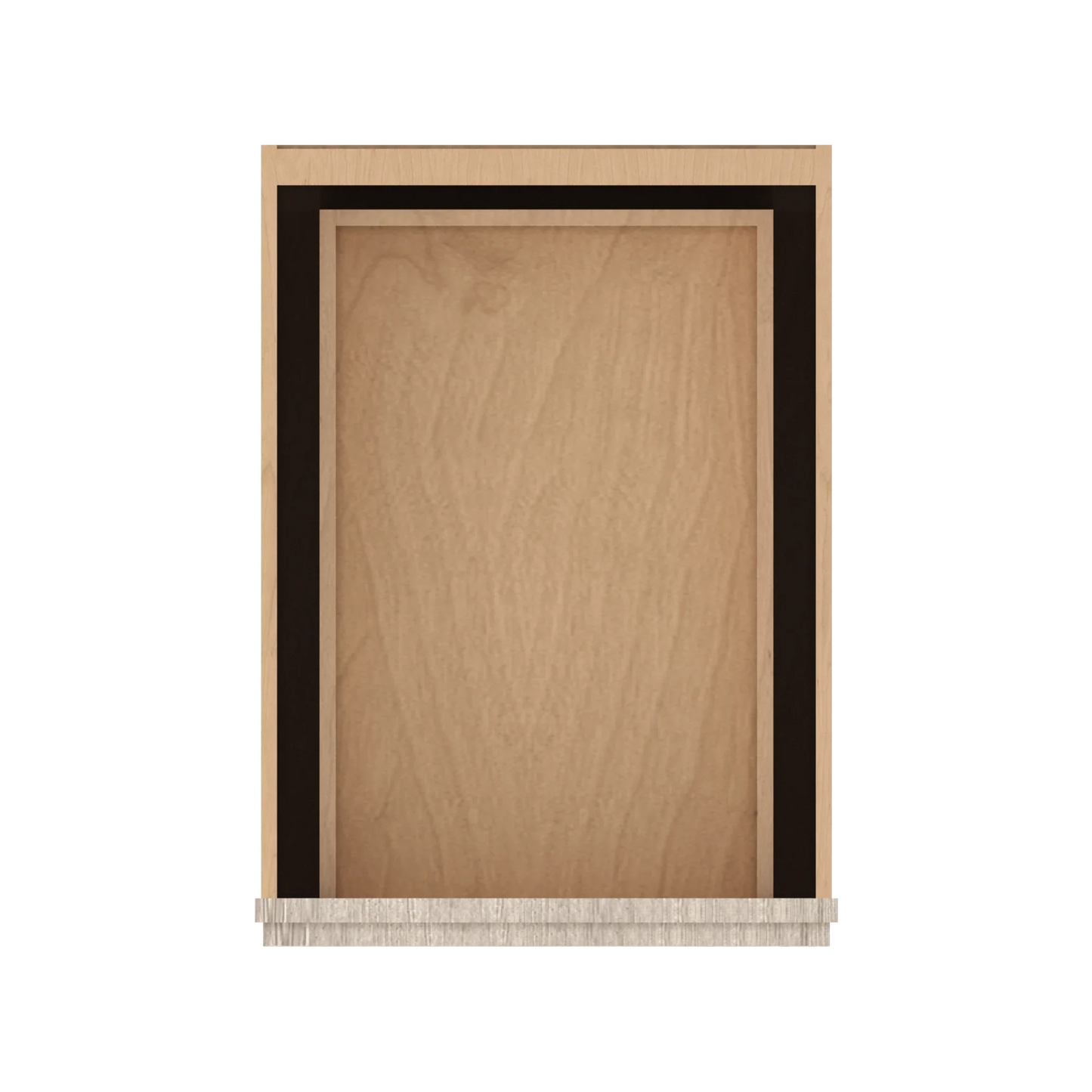 Ivory Elegant Craftsman Shaker DB18 base cabinet – top view, RTA kitchen cabinet