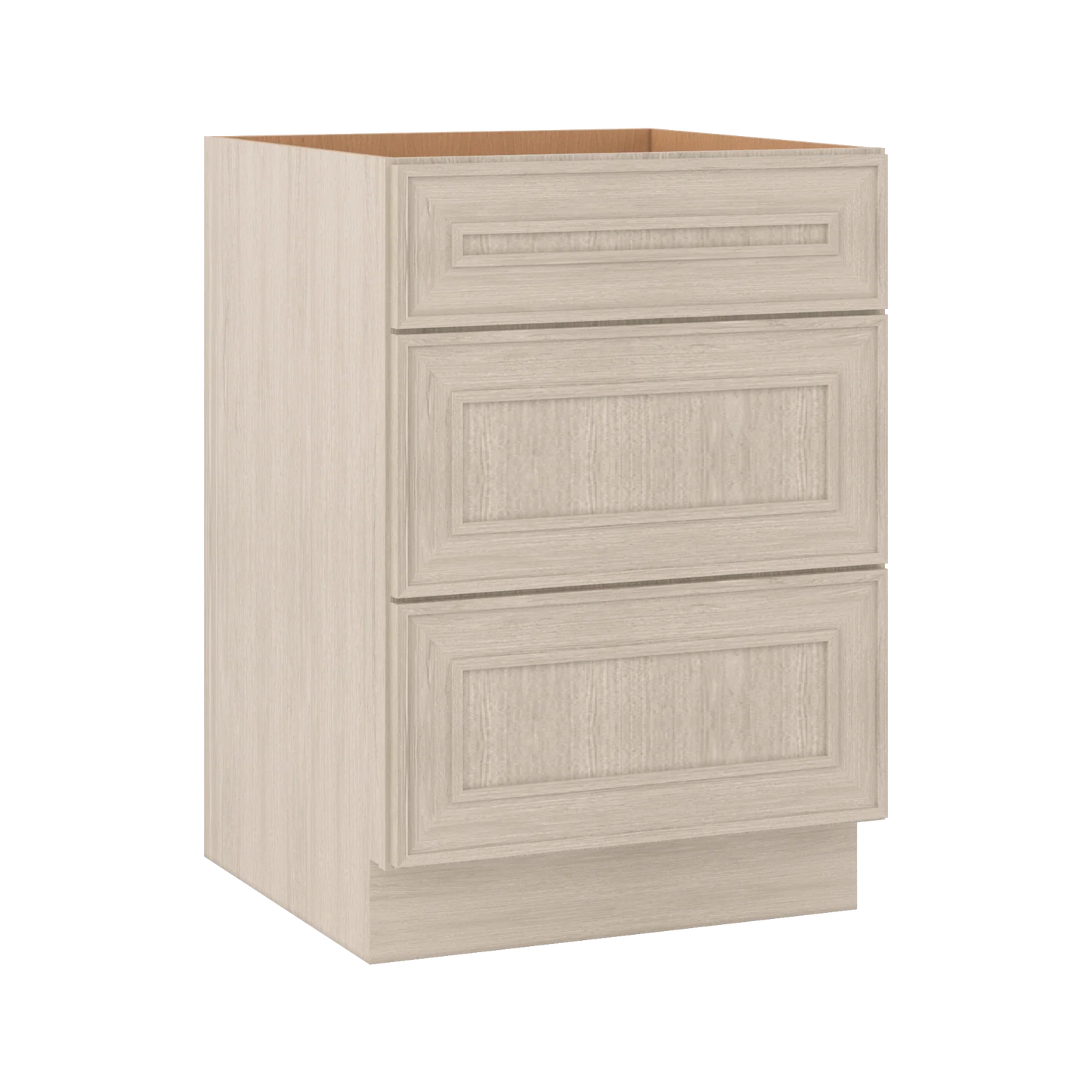 Ivory Elegant Craftsman Shaker DB24 base cabinet – close angle view, RTA kitchen cabinet