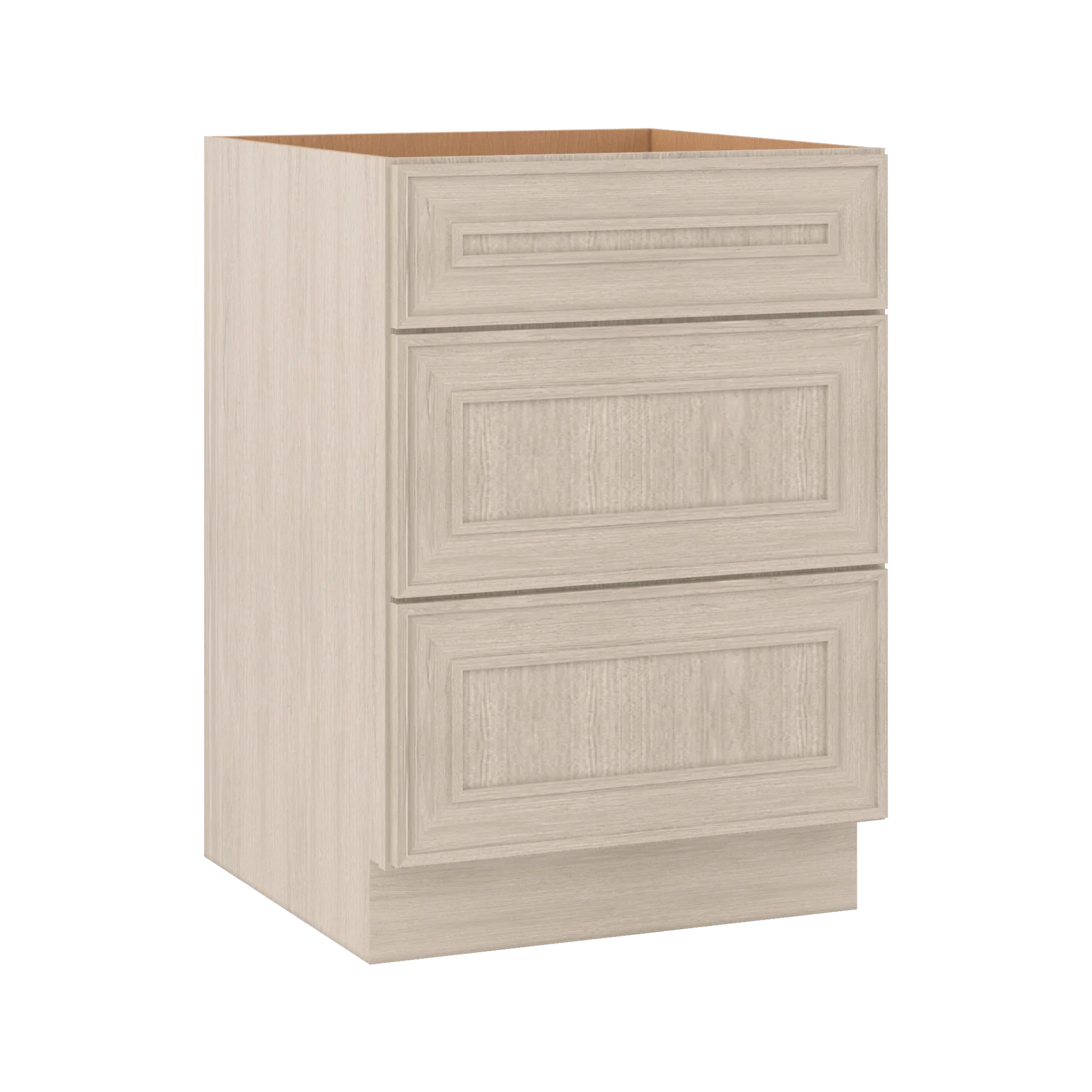 Ivory Elegant Craftsman Shaker DB24 base cabinet – close angle view, RTA kitchen cabinet