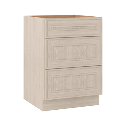 Ivory Elegant Craftsman Shaker DB24 base cabinet – close angle view, RTA kitchen cabinet