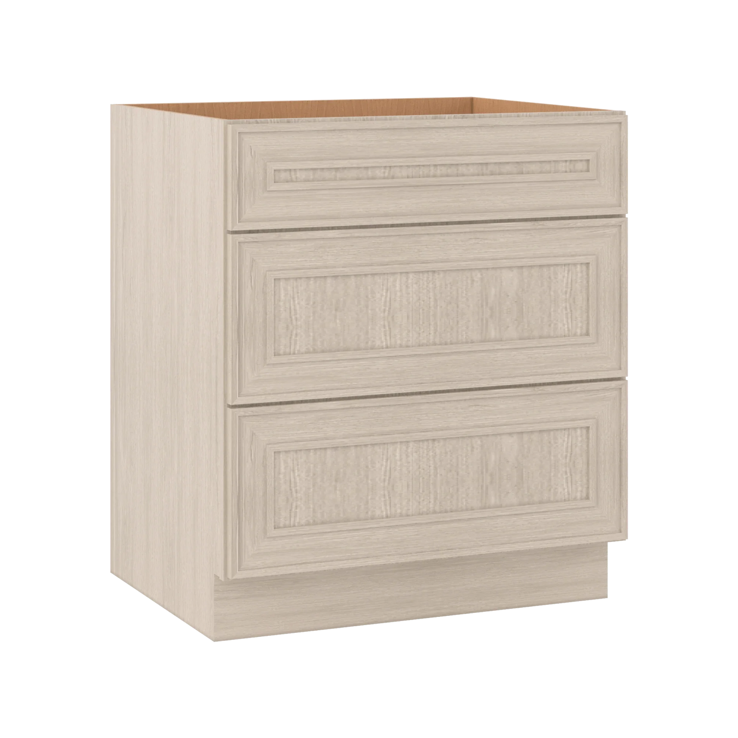 Ivory Elegant Craftsman Shaker DB30 base cabinet – close angle view, RTA kitchen cabinet