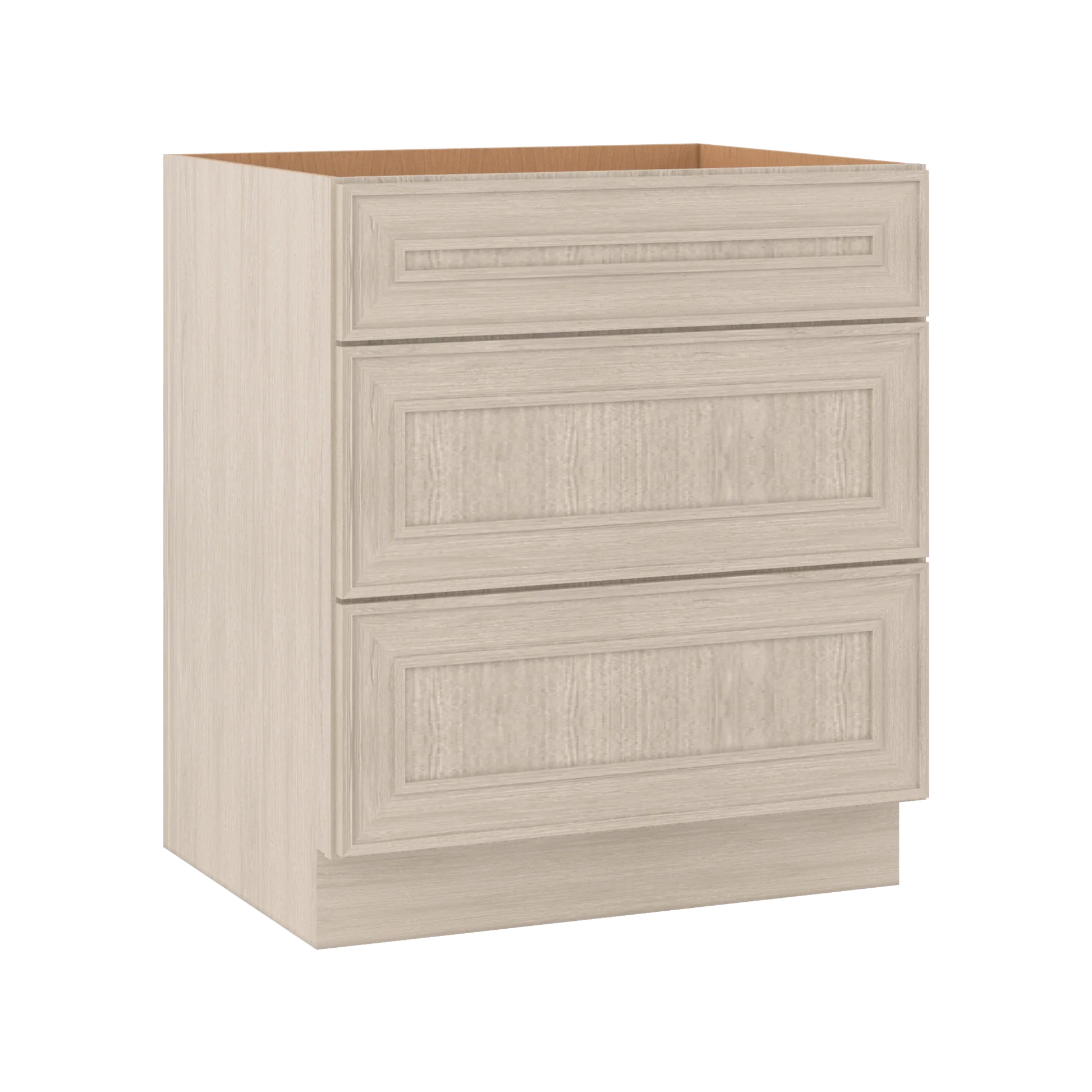 Ivory Elegant Craftsman Shaker DB30 base cabinet – close angle view, RTA kitchen cabinet