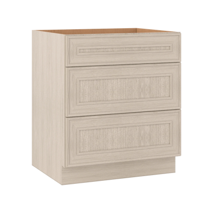 Ivory Elegant Craftsman Shaker DB30 base cabinet – close angle view, RTA kitchen cabinet