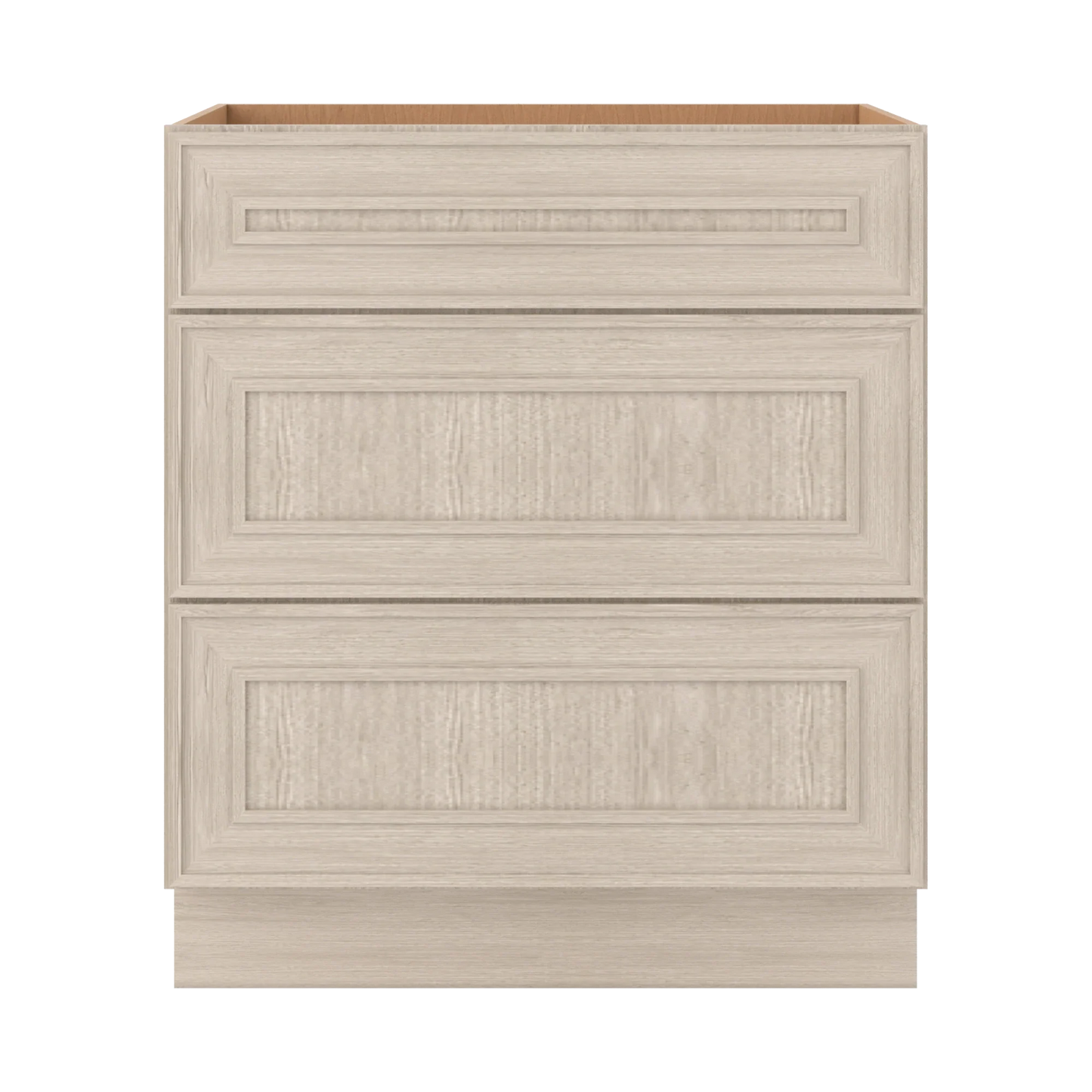 Ivory Elegant Craftsman Shaker DB30 base cabinet – close front view, RTA kitchen cabinet