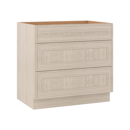 Ivory Elegant Craftsman Shaker DB36 base cabinet – close angle view, RTA kitchen cabinet