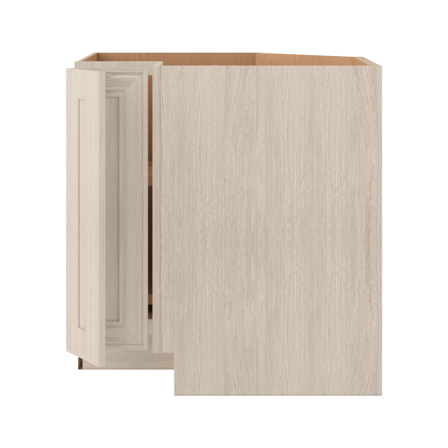 Ivory Elegant Craftsman Shaker LS33 base cabinet – open front view, RTA kitchen cabinet