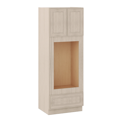 Ivory Elegant Craftsman Shaker OC3084U tall cabinet – close angle view, RTA kitchen cabinet
