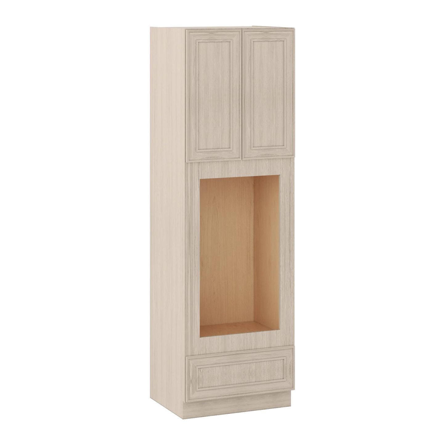 Ivory Elegant Craftsman Shaker OC3096U tall cabinet – close front view, RTA kitchen cabinet