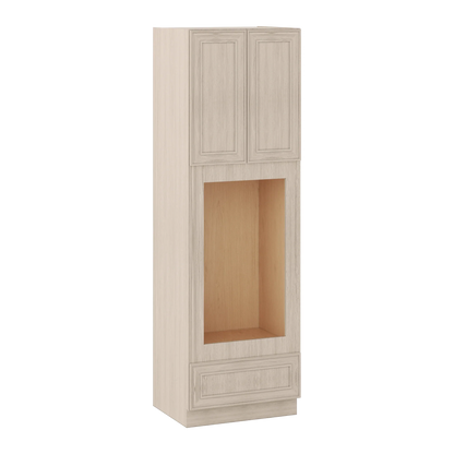 Ivory Elegant Craftsman Shaker OC3096U tall cabinet – close front view, RTA kitchen cabinet