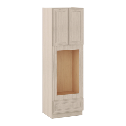 Ivory Elegant Craftsman Shaker OC3684U tall cabinet – close angle view, RTA kitchen cabinet