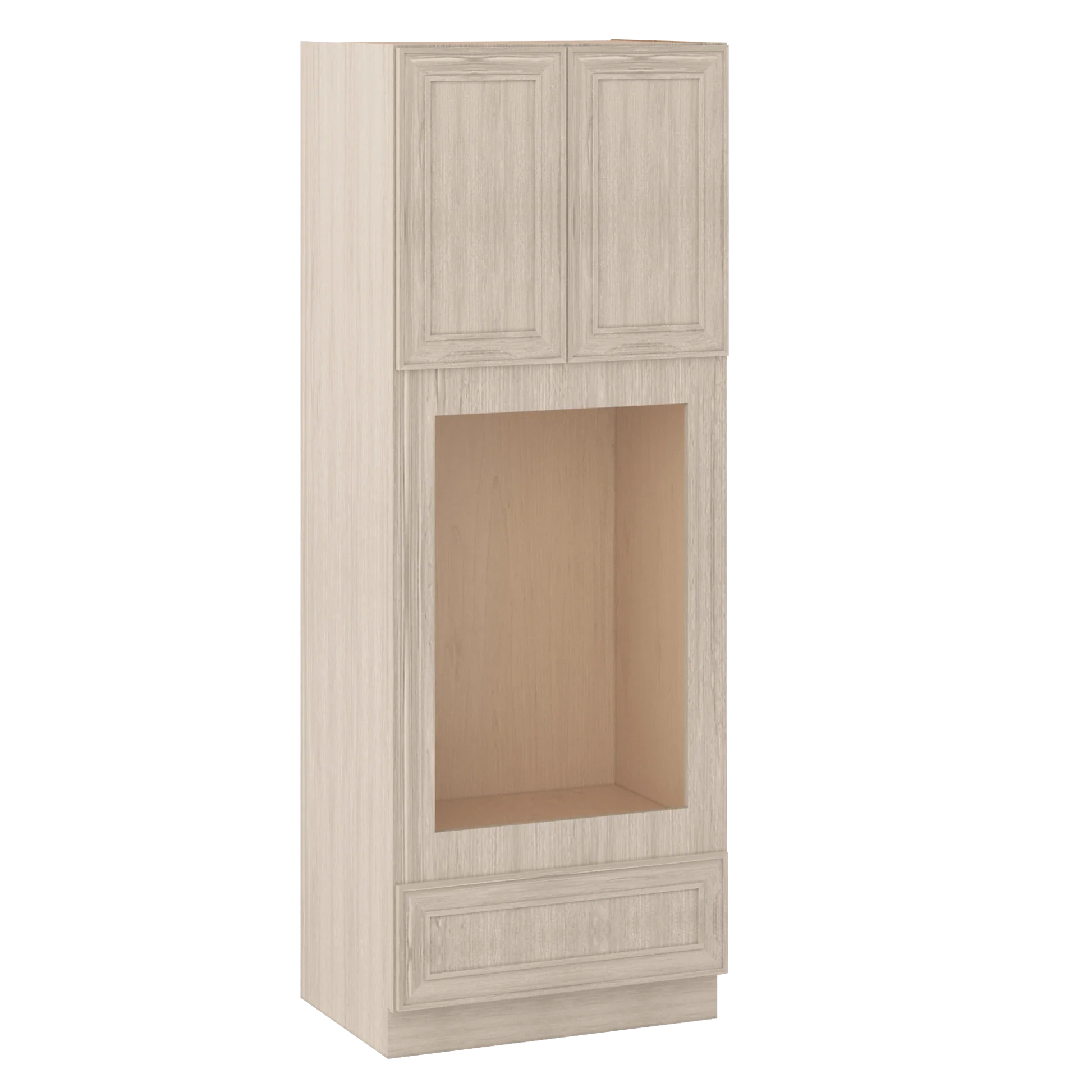 Ivory Elegant Craftsman Shaker OC3690U tall cabinet – close angle view, RTA kitchen cabinet