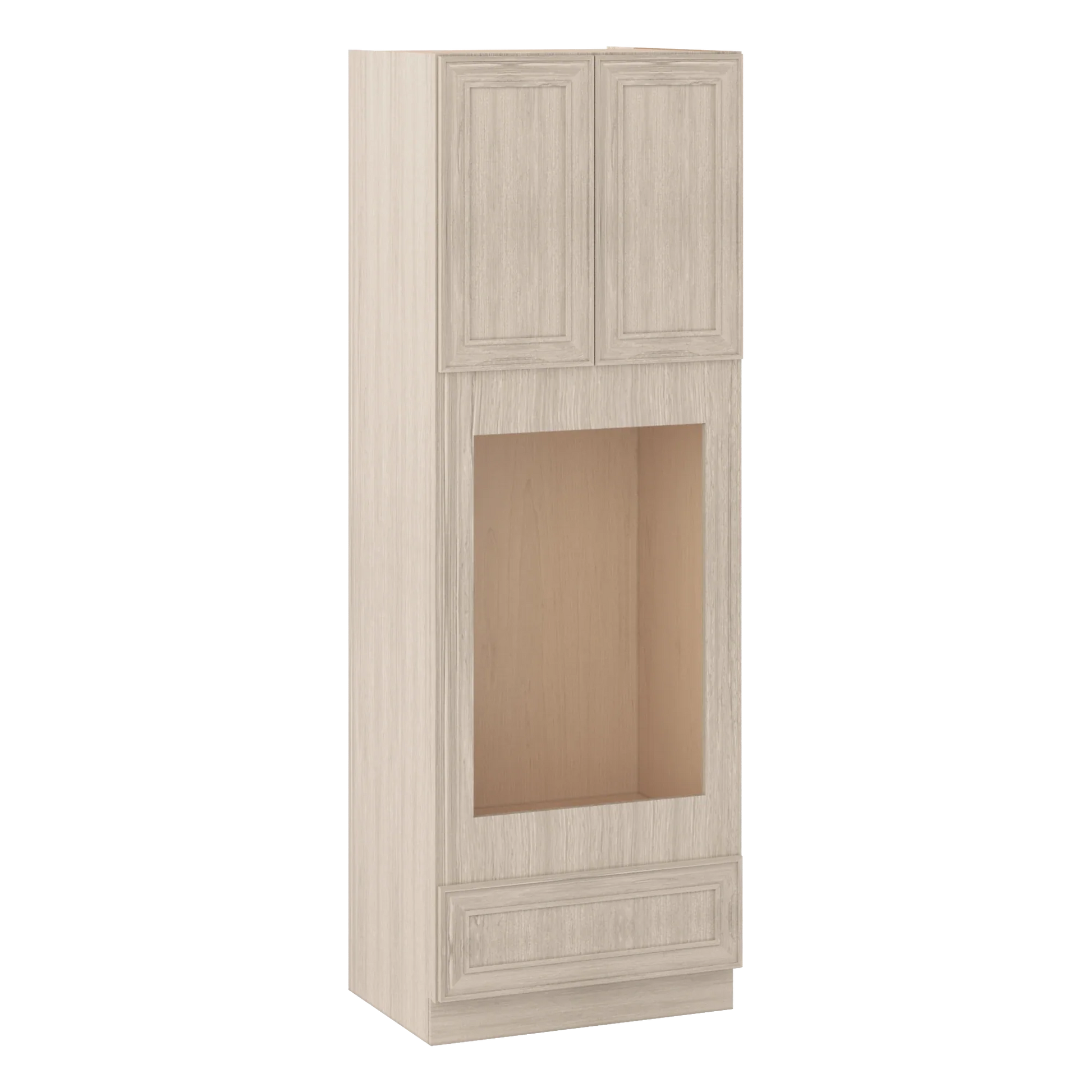Ivory Elegant Craftsman Shaker OC3696U tall cabinet – close angle view, RTA kitchen cabinet