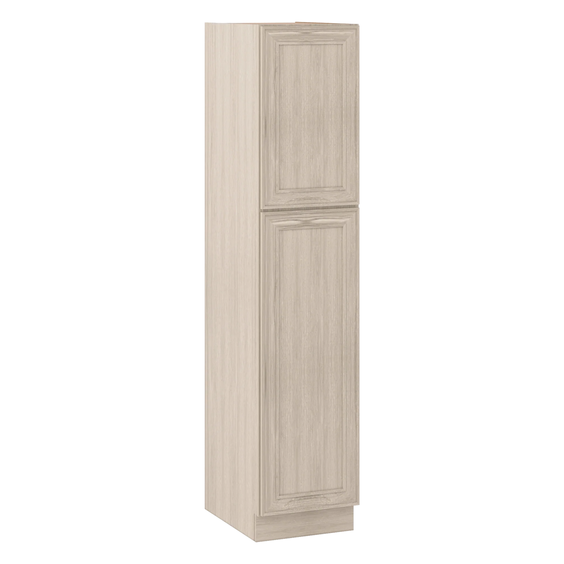 Ivory Elegant Craftsman Shaker PC1884 tall cabinet – close angle view, RTA kitchen cabinet