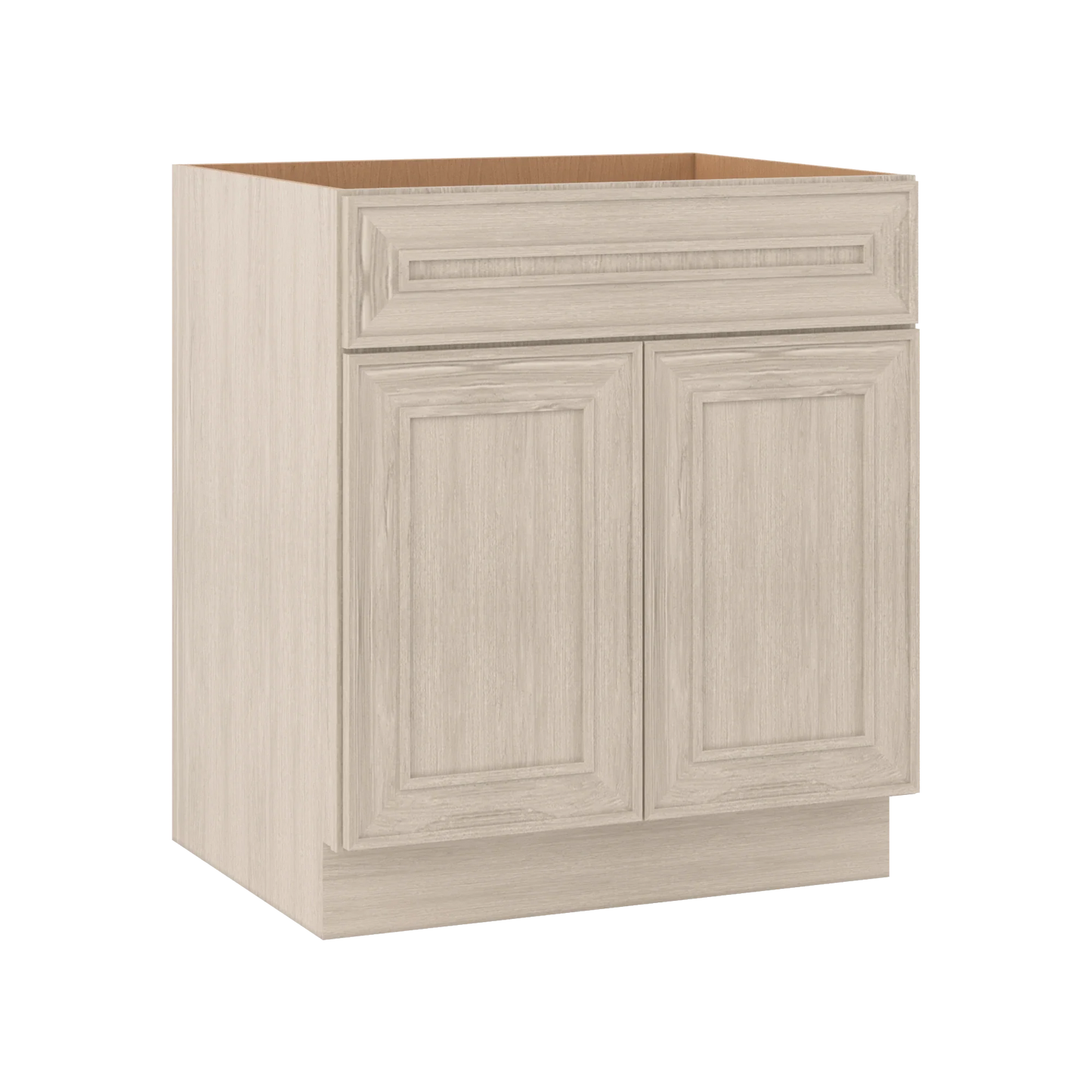 Ivory Elegant Craftsman Shaker SB30 base cabinet – close angle view, RTA kitchen cabinet