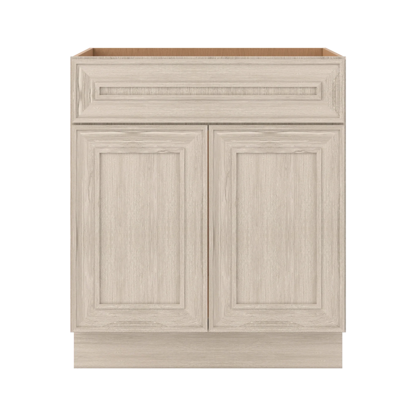 Ivory Elegant Craftsman Shaker SB30 base cabinet – close front view, RTA kitchen cabinet