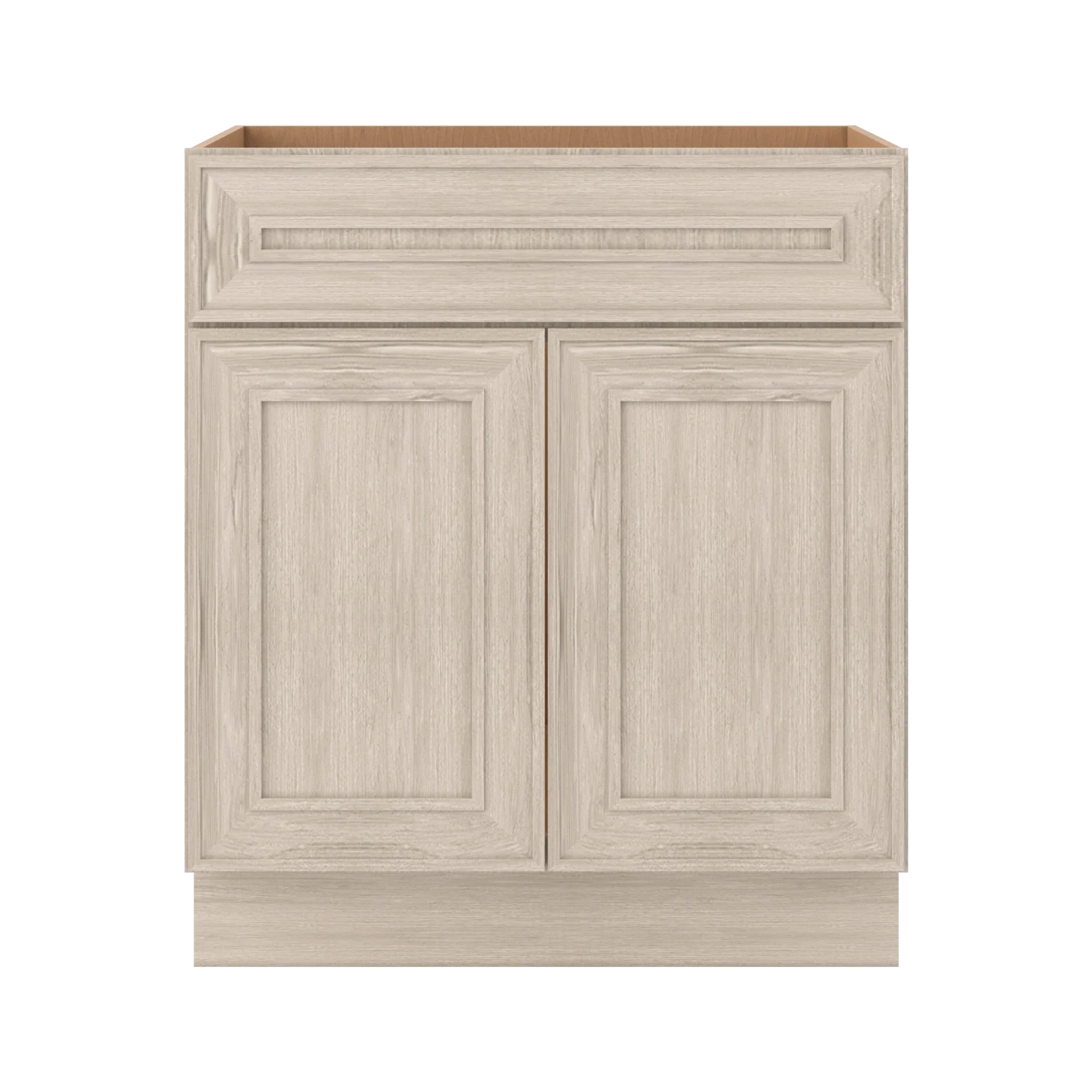 Ivory Elegant Craftsman Shaker SB30 base cabinet – close front view, RTA kitchen cabinet