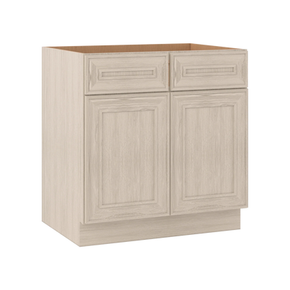 Ivory Elegant Craftsman Shaker SB33 base cabinet – close angle view, RTA kitchen cabinet