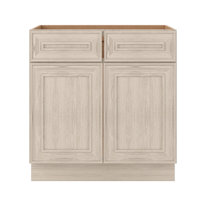 Ivory Elegant Craftsman Shaker SB33 base cabinet – close front view, RTA kitchen cabinet