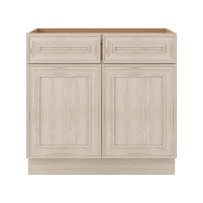 Ivory Elegant Craftsman Shaker SB36 base cabinet – close front view, RTA kitchen cabinet