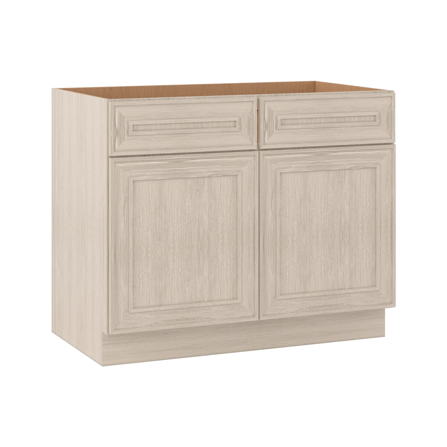 Ivory Elegant Craftsman Shaker SB42 base cabinet – close angle view, RTA kitchen cabinet